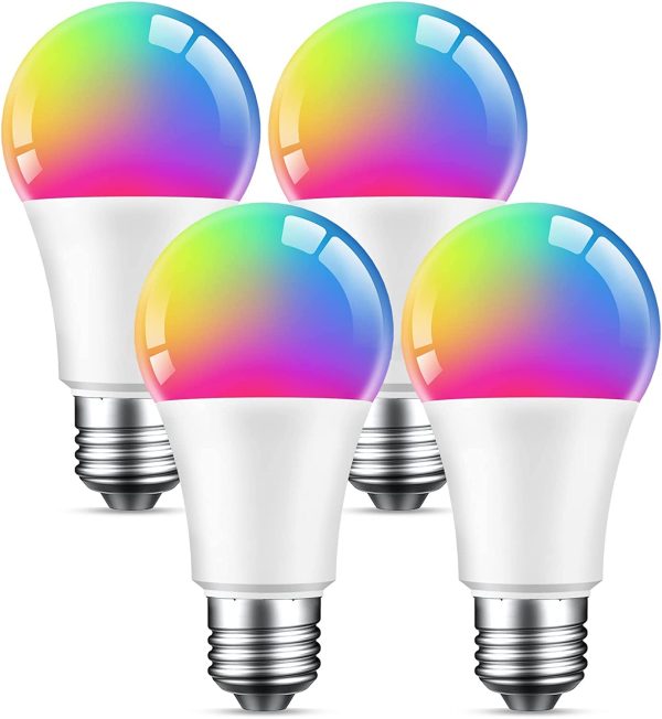 Smart Bulb, WiFi LED Light Bulbs, Dimmable Light Bulb 2700K-6500K, Smart Bulbs Work with Alexa & Google Assistant, A19 Alexa Light Bulb, RGB Tunable White Bulb,